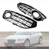 2010-2015 Audi A4 Allroad B8 Front Bumper Honeycomb Fog Light Grille Chrome Trim 8K0807681H 8K0807682H Generic
