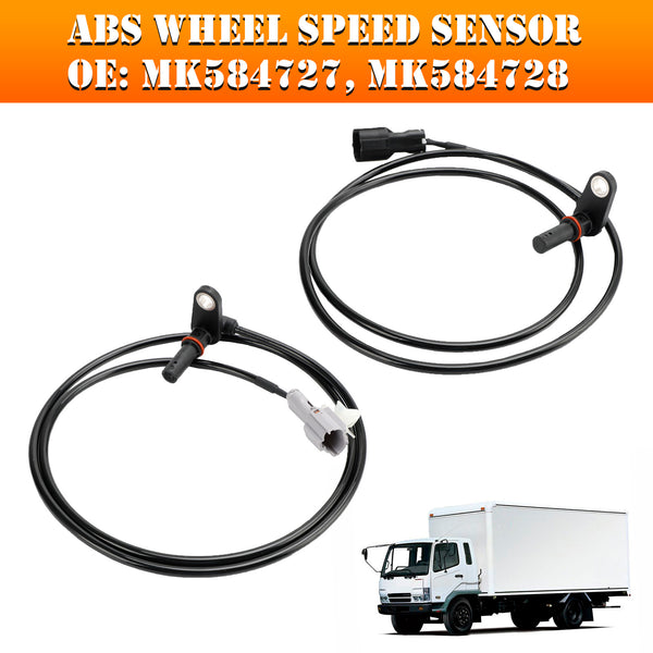 Mitsubishi Fuso Canter 3.0 2Pcs Front Left & Right ABS Wheel Speed Sensor MK584727 MK584728 Generic