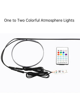 Central Control Ambient Interior Colorful LED Flowing Decorative Light 110cm+35cm