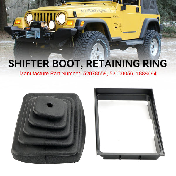 1997-2004 Jeep Wrangler TJ Shifter Boot Retainer Bezel Ring Manual Trans 52078558 53000056 Generic