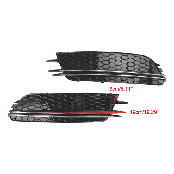 2012-2015 Audi A6 4G C7 Sedan / Avant Standard Version 2PCS Front Fog Light Cover Bezel Grill Grille 7911070549 Generic