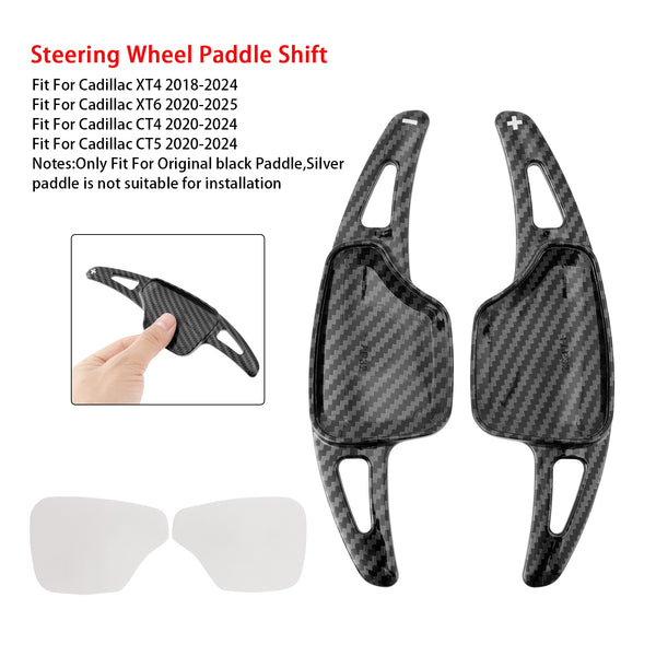 Carbon Look Steering Wheel Paddle Shifter Extension For Cadillac XT4