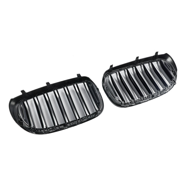 2015.07-2019.01 BMW 7 Series G11 Long-Wheel Base Pre-Facelift Black 2 Slat Front Kidney Grill Grille Generic