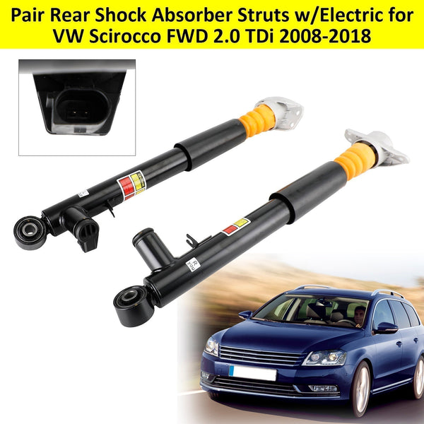 VW Touran 1T3 Pair Rear Shock Absorber Struts w/Electric 1K0513045F 1K0513045B Generic
