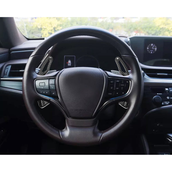 Carbon Look Steering Wheel Paddle Shifter Extension For Lexus RX NX