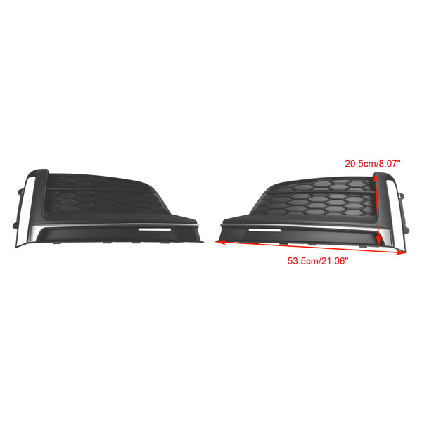 2018-2019 Audi A5 S-Line S5 2pcs Front Bumper Fog Light Grille Cover Trim 8W6807682FRU6 Generic