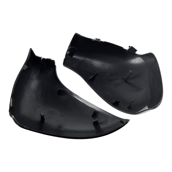 Side Mirror Covers Rearview Housing Bright Black for Peugeot 207 Hatchback