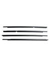 2005-2011 Toyota Yaris (NCP90, NCP91, KSP90, ZSP90) 4pcs Outer Door Glass Weatherstrip Moulding 68160-52110 68210-52110 Generic