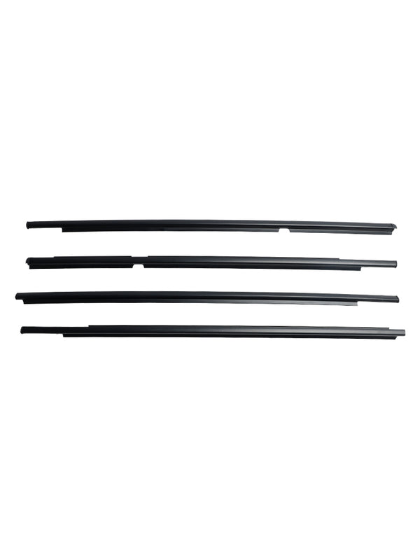 2005-2011 Toyota Yaris (NCP90, NCP91, KSP90, ZSP90) 4pcs Outer Door Glass Weatherstrip Moulding 68160-52110 68210-52110 Generic