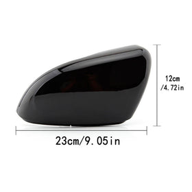 2pcs Gloss Black Door Wing Mirror Cover Caps Casing For VW Golf MK6 2009-2013