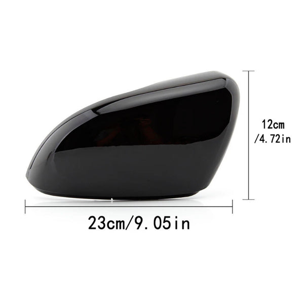 2pcs Gloss Black Door Wing Mirror Cover Caps Casing For VW Golf MK6 2009-2013