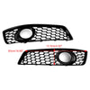 2009-2013 Audi A3 8P Standard Version Honeycomb Bumper Front Fog Light Grill Grille Cover Generic