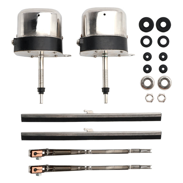 Vintage Classic Cars Hot Rods Pair of Stainless Windshield Wiper Motor Hot Street Rod 558SS, S6558 Generic