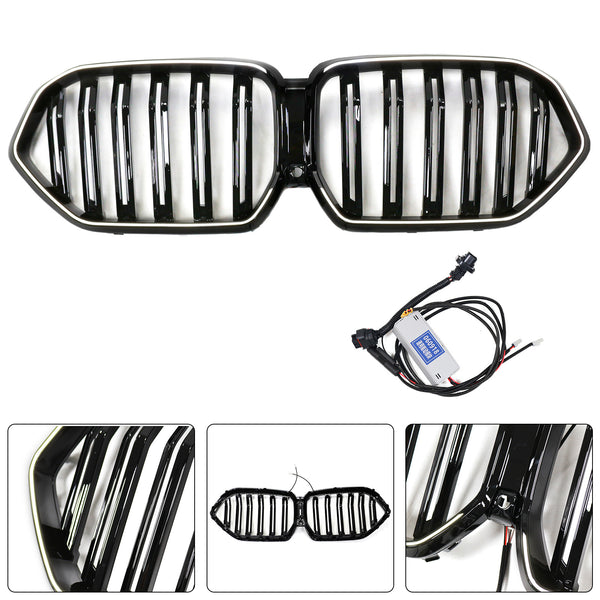 2023-2025 BMW X6 G06 M60i Double Slat Front Bumper Grille W/Camera Hole Generic