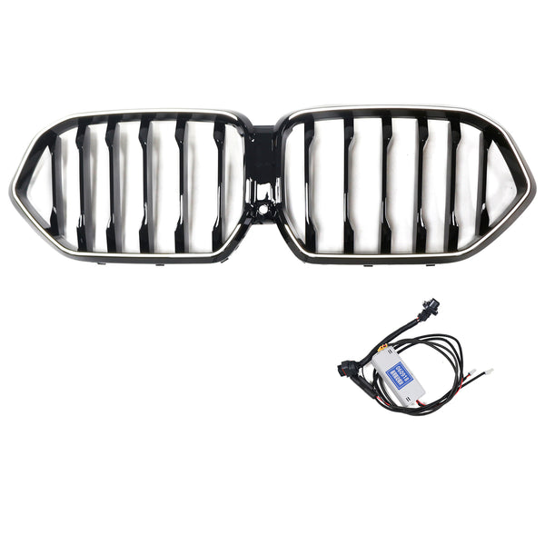 2023-2025 BMW X6 G06 M60i Black Front Bumper Grille Grill W/Camera Hole Generic