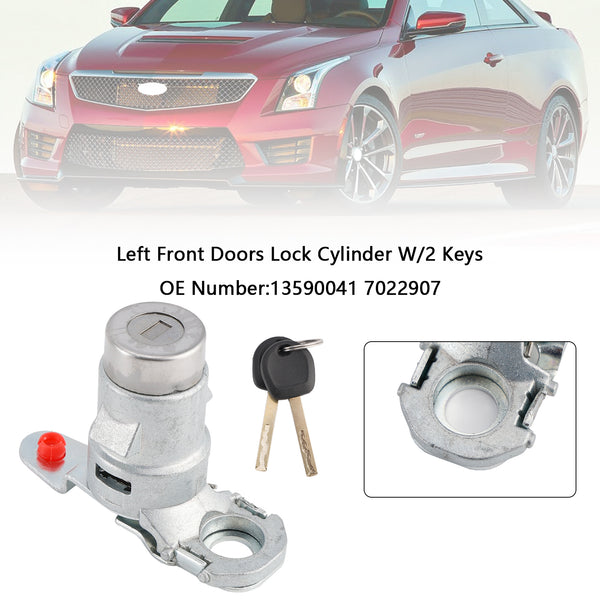 Left Front Doors Lock Cylinder W/2 Keys 13590041 7022907 For Chevy Camaro Tahoe