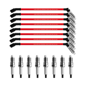 2007-2008 Chevrolet Avalanche 5.3L V8 8x Spark Plugs +Wires 10.5mm Set 19299585 41962 Generic
