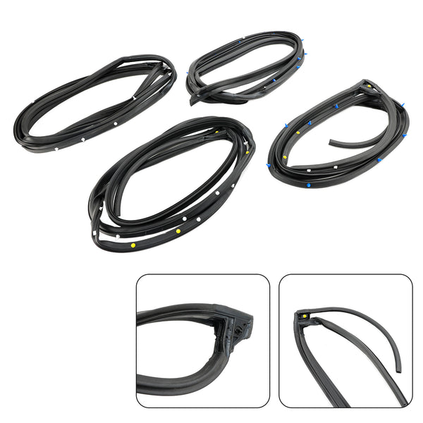 2006-2011 Honda Civic 4Pcs Door Weatherstrip Silence Opening Gasket 72310-SNE-A01 72350-SNE-A01 Generic