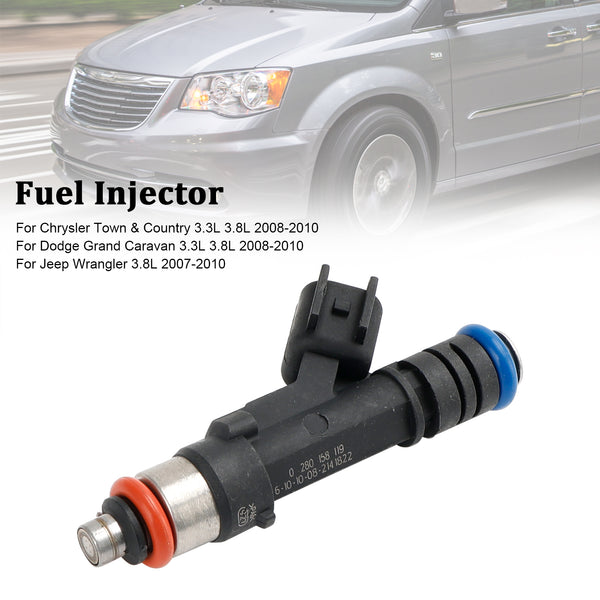 2008-2010 Chrysler Town & Country 3.3L 3.8L 1PCS Fuel Injector 0280158119 04861667AA Generic