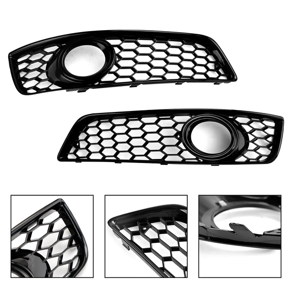 2009-2013 Audi A3 8P Standard Version Honeycomb Bumper Front Fog Light Grill Grille Cover Generic