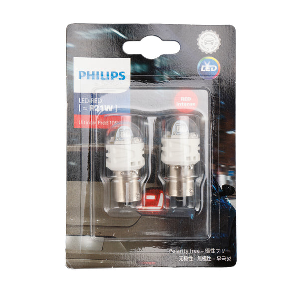 For Philips 11498RU31B2 Ultinon Pro3100 LED-RED P21W BA15s 12V Generic