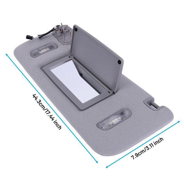 Gray Left Side Sun Visor 22870346 For Chevrolet GMC 2015-2019