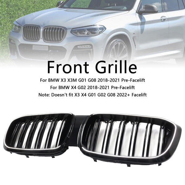 2018-2021 BMW X4 G02 X3 G01 G08 Pre LCI Front Kidney Mesh Grille Grill 51138469959 Generic