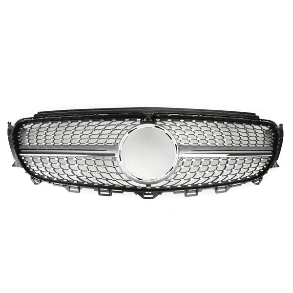 2017-2018 Benz E400 E43 Sedan Sports Diamond Silver Border Front Grille Grill Generic