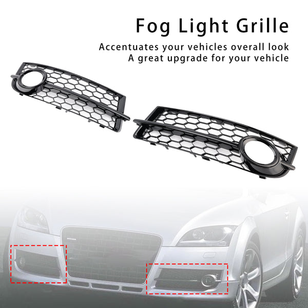 2007-2010 Audi TT MK2 2PCS Fog Light Cover Grille 8J0807682 8J0807681 Generic