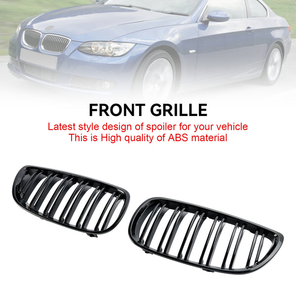 2008-2013 BMW 3-Series M3(E92/E93) Gloss Black Front Kidney Grill Grille 51137157277 51137157278 Generic