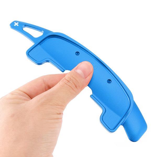 Steering Wheel Paddle Shifter Extension For Range Rover Jaguar Aluminium Blue