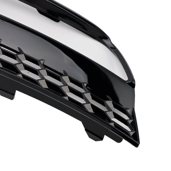 Gloss Black Front Fog Light Grill Covers Fit Audi A3 8V Sedan 2013-2016