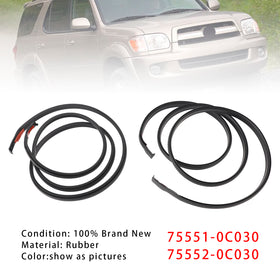 2PCS Roof Molding Trim 75551-0C030 75552-0C030 For TOYOTA SEQUOIA 01-07