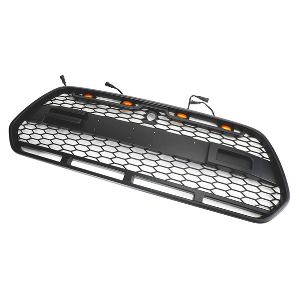 2015-2018 Ford Transit MK8 Front Bumper Grille Grill w/LED Raptor Style Matt Black Generic