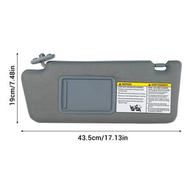 Gray Left Side Sun Visor 74320-04181-B1 For Toyota Tacoma 2005-2015