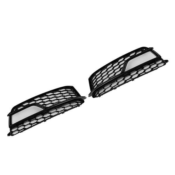 2013-2016 AUDI A5 S-Line / S5 2PCS Front Fog Lamp Black Grille Grill 8T0 807 681 K 8T0 807 682 K Generic