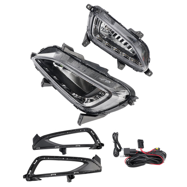 LED Fog Lights Front Bumper Lamps with DRL For 2016-2018 Hyundai Tucson