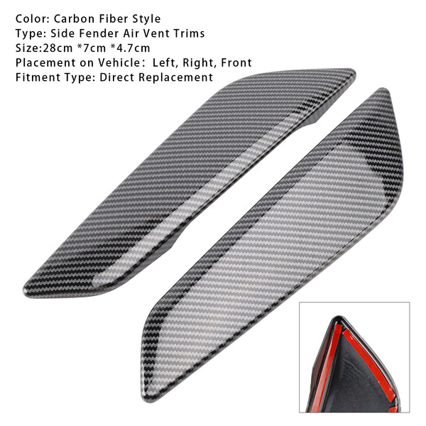 2017+ BMW Carbon Fiber Style Fender Side Air Vent Trims Generic