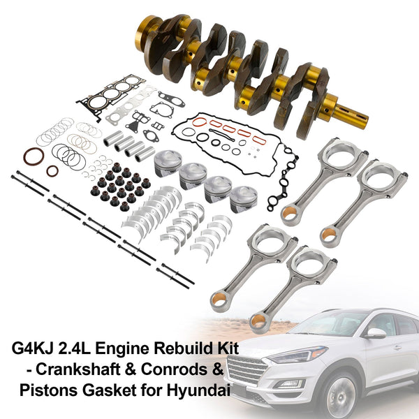 2014-2019 Hyundai Tucson 2.4L Rebuild Kit-Crankshaft & Conrods & Pistons Gasket Generic