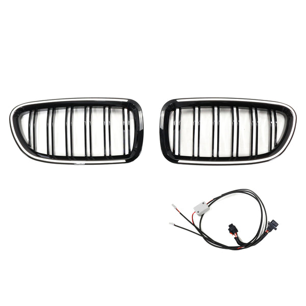 11.2009-02.2017 BMW 5-Series F11 Kidney Bumper Grille Grill Gloss Black 51137203649 51137203650 Generic