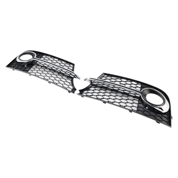 2011-2014 Audi TT MK2 S-LINE TTS Chrome Front Bumper Fog Light Grille 8J0807681KT94 8J0807682KT94 Generic