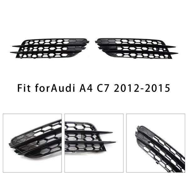2012-2015 Audi A6 C7 Front Bumper Honeycomb Fog Light Grille 4G0807681 4G0807682 Generic