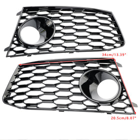 2014-2018 Audi RS7 Pair Front Bumper Fog Light Lamp Frame Grille Covers Generic