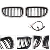 01.2009-10.2016 BMW 5-Series F10 Kidney Bumper Grill Grille Gloss Black 51137203649 51137203650 Generic