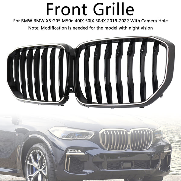 2019-2022 BMW X5 G05 M-Performance Gloss Black Front Kidney Grille 51137454887 Generic