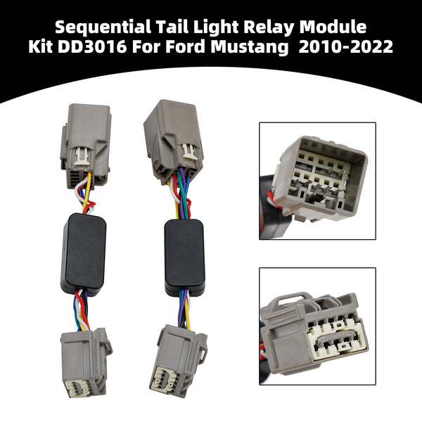 2010-2022 Ford Mustang Sequential Tail Light Relay Module Kit DD3016 Generic