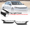 2012-2015 Volkswagen Passat 2Pcs Front Driving Fog Light Cover Black & Chrome Generic