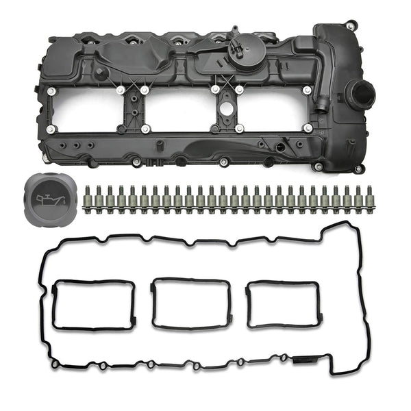 2015-2018 BMW F26 X4 M40i-265 kW (355 bhp) N55B30T0 3.0T N55B62 Engine Valve Cover w / Gasket+Cap 11127570292 E378-AS Generic