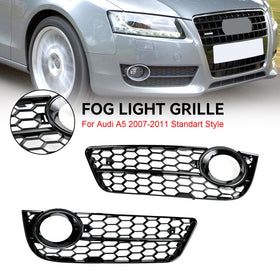 2007-2011 Audi A5 Standart Style Pair Honeycomb Front Fog Lamp Cover Grill 1522024 Generic