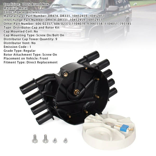 Distributor Cap and Rotor Kit 10452459 For Chevy K1500 GMC 5.7L Vortec